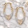 Oro Laminado Small Hoop, Gold Filled Style Diamond Cutting Finish, Tricolor, 5.158.042.1
