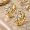 Oro Laminado Huggie Hoop, Gold Filled Style with White Cubic Zirconia, Polished, Golden Finish, 5.130.027.1