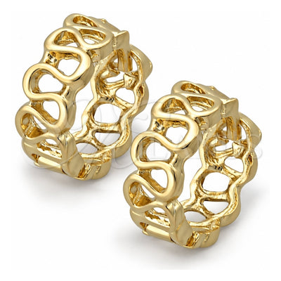 Oro Laminado Huggie Hoop, Gold Filled Style Polished, Golden Finish, 5.133.022.1