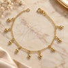 Oro Laminado Charm Bracelet, Gold Filled Style Ball Design, Polished, Golden Finish, 03.09.0039.07 (03 MM Thickness, 7 Inches Length)