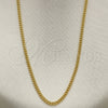 Oro Laminado Basic Necklace, Gold Filled Style Curb Design, Polished, Golden Finish, 5.222.008.1.18 (0.60 Gauge, 02 MM Thickness, 18 Inches Length)