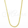 Oro Laminado Basic Necklace, Gold Filled Style Curb Design, Polished, Golden Finish, 5.222.008.1.18 (0.60 Gauge, 02 MM Thickness, 18 Inches Length)
