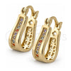 Oro Laminado Small Hoop, Gold Filled Style with Multicolor Micro Pave, Polished, Golden Finish, 02.97.0089.1