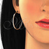 Oro Laminado Medium Hoop, Gold Filled Style with White Cubic Zirconia, Polished, Golden Finish, 02.156.0152.40