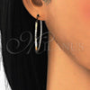 Oro Laminado Medium Hoop, Gold Filled Style with White Cubic Zirconia, Polished, Golden Finish, 02.156.0152.40