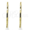 Oro Laminado Medium Hoop, Gold Filled Style with White Cubic Zirconia, Polished, Golden Finish, 02.156.0152.40