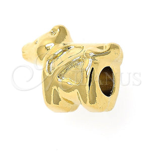 Oro Laminado Love Link Pendant, Gold Filled Style Dog Design, Polished, Golden Finish, 05.179.0034