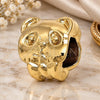 Oro Laminado Love Link Pendant, Gold Filled Style Teddy Bear Design, Polished, Golden Finish, 05.179.0032