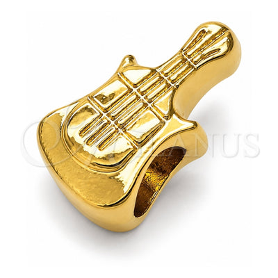 Oro Laminado Love Link Pendant, Gold Filled Style Guitar Design, Polished, Golden Finish, 05.179.0024
