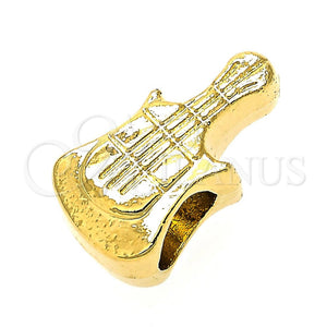 Oro Laminado Love Link Pendant, Gold Filled Style Guitar Design, Polished, Golden Finish, 05.179.0024