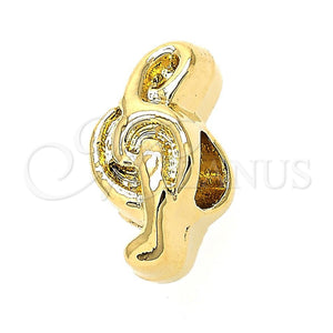 Oro Laminado Love Link Pendant, Gold Filled Style Music Note Design, Polished, Golden Finish, 05.179.0020
