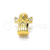 Oro Laminado Love Link Pendant, Gold Filled Style Angel Design, Polished, Golden Finish, 05.179.0036