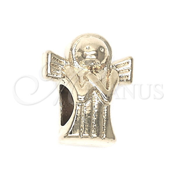 Oro Laminado Love Link Pendant, Gold Filled Style Angel Design, Polished, Golden Finish, 05.179.0036