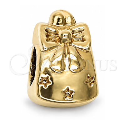 Oro Laminado Love Link Pendant, Gold Filled Style Bow Design, Polished, Golden Finish, 05.179.0011