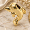 Oro Laminado Love Link Pendant, Gold Filled Style Dolphin Design, Polished, Golden Finish, 05.179.0042