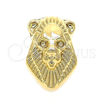 Oro Laminado Love Link Pendant, Gold Filled Style Teddy Bear Design, Polished, Golden Finish, 05.179.0004 for wholesale, main product view