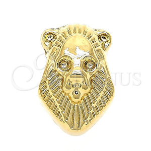 Oro Laminado Love Link Pendant, Gold Filled Style Teddy Bear Design, Polished, Golden Finish, 05.179.0004