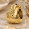 Oro Laminado Love Link Pendant, Gold Filled Style Money Sign Design, Polished, Golden Finish, 05.179.0045