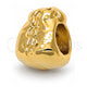 Dije Love Link 05.179.0045 Oro Laminado, Diseño de Dinero, Pulido, Tono Dorado