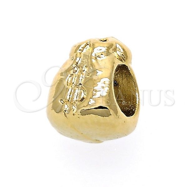 Oro Laminado Love Link Pendant, Gold Filled Style Money Sign Design, Polished, Golden Finish, 05.179.0045