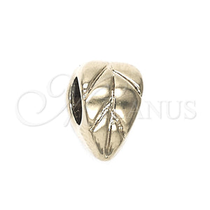 Oro Laminado Love Link Pendant, Gold Filled Style Leaf Design, Polished, Golden Finish, 05.179.0047