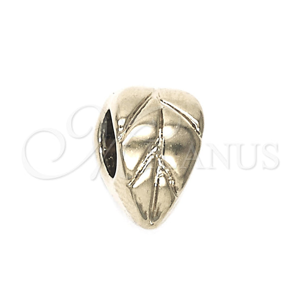 Oro Laminado Love Link Pendant, Gold Filled Style Leaf Design, Polished, Golden Finish, 05.179.0047