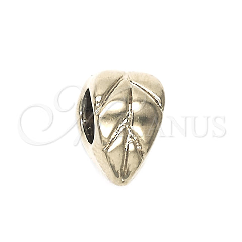 Oro Laminado Love Link Pendant, Gold Filled Style Leaf Design, Polished, Golden Finish, 05.179.0047
