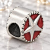 Sterling Silver Love Link Pendant, Star Design, Enamel Finish, Rhodium Finish, 05.184.0015