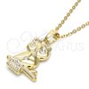 Oro Laminado Fancy Pendant, Gold Filled Style Owl Design, Polished, Golden Finish, 05.178.0002