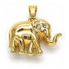 Oro Laminado Fancy Pendant, Gold Filled Style Elephant Design, Polished, Golden Finish, 05.178.0003