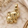Oro Laminado Fancy Pendant, Gold Filled Style Elephant Design, Polished, Golden Finish, 05.178.0004