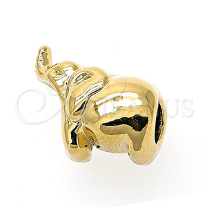 Oro Laminado Love Link Pendant, Gold Filled Style Elephant Design, Polished, Golden Finish, 05.179.0006