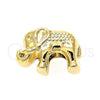 Oro Laminado Love Link Pendant, Gold Filled Style Elephant Design, Polished, Golden Finish, 05.179.0041