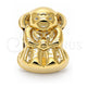 Oro Laminado Love Link Pendant, Gold Filled Style Teddy Bear Design, Polished, Golden Finish, 05.179.0029