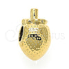 Oro Laminado Love Link Pendant, Gold Filled Style Dog Design, Polished, Golden Finish, 05.179.0031