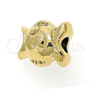 Oro Laminado Love Link Pendant, Gold Filled Style Fish Design, Polished, Golden Finish, 05.179.0010