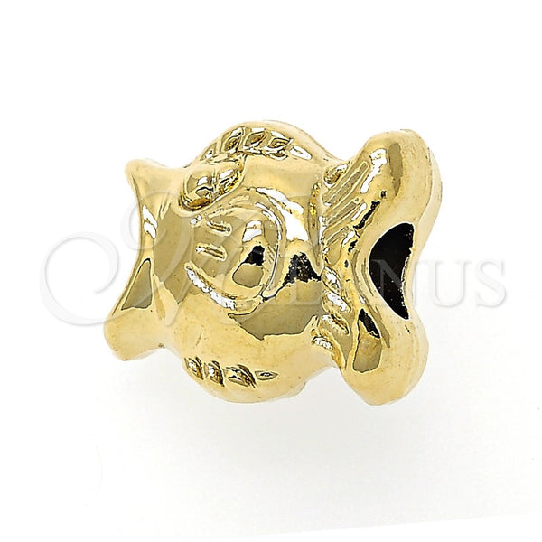 Oro Laminado Love Link Pendant, Gold Filled Style Fish Design, Polished, Golden Finish, 05.179.0010