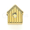 Oro Laminado Love Link Pendant, Gold Filled Style House Design, Polished, Golden Finish, 05.179.0021