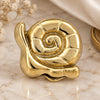 Oro Laminado Love Link Pendant, Gold Filled Style Snail Design, Polished, Golden Finish, 05.179.0025