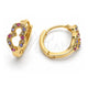 Argolla Huggie 02.165.0135.1 Oro Laminado, con Cristal Multicolor, Pulido, Tono Dorado