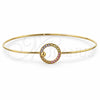 Oro Laminado Individual Bangle, Gold Filled Style with Multicolor Crystal, Polished, Golden Finish, 07.165.0004.1 (01 MM Thickness, Size 5 (2.50 Diameter))