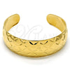 Oro Laminado Individual Bangle, Gold Filled Style Diamond Cutting Finish, Golden Finish, 07.156.0052 (25 MM Thickness, One size fits all)