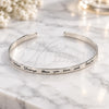 Sterling Silver Individual Bangle, Love Design, Polished, Silver Finish, 07.174.0002 (07 MM Thickness, One size fits all)