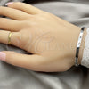 Sterling Silver Individual Bangle, Love Design, Polished, Silver Finish, 07.174.0003 (06 MM Thickness, One size fits all)