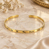 Sterling Silver Individual Bangle, Love Design, Polished, Golden Finish, 07.174.0003.1 (06 MM Thickness, One size fits all)
