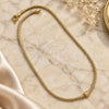 Oro Laminado Pendant Necklace, Gold Filled Style Rat Tail Design, with White Micro Pave, Polished, Golden Finish, 04.63.0006 (03 MM Thickness, 18 Inches Length)