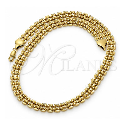 Oro Laminado Basic Necklace, Gold Filled Style Polished, Golden Finish, 5.221.002.1.20 (09 MM Thickness, 20 Inches Length)