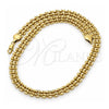 Oro Laminado Basic Necklace, Gold Filled Style Polished, Golden Finish, 5.221.002.1.20 (09 MM Thickness, 20 Inches Length)