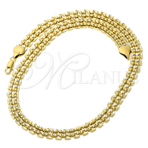 Oro Laminado Basic Necklace, Gold Filled Style Polished, Golden Finish, 5.221.002.1.20 (09 MM Thickness, 20 Inches Length)