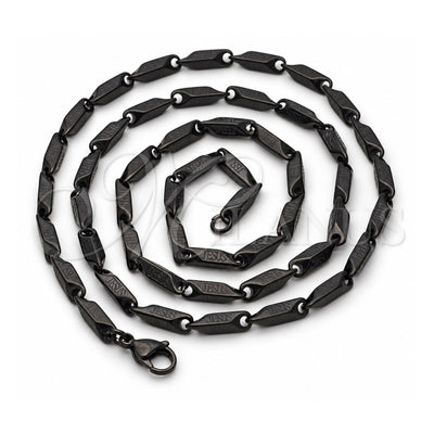 Stainless Steel Basic Necklace, Diamond Cutting Finish, Two Tone, 04.113.0063.30 (30 Inches Length)
